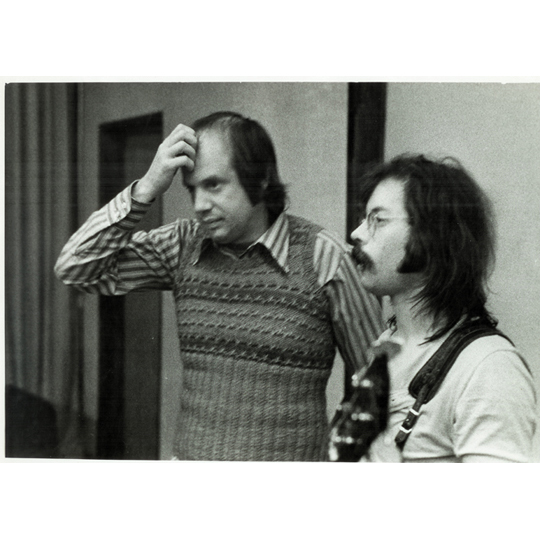 In the Studio with Ron + John Blakeley mid 1970s