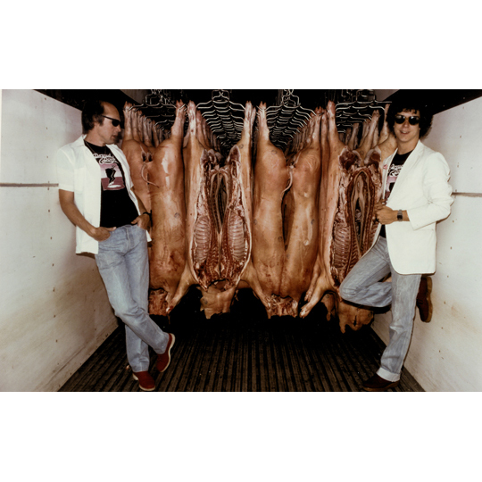 Ron + Scott Mathews in the Pork truck 1978